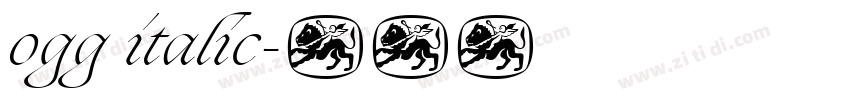 ogg italic字体转换